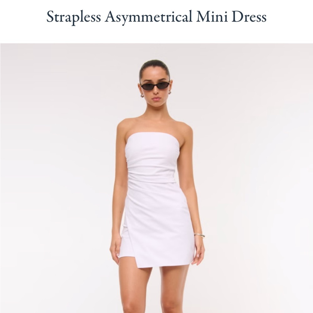 Abercrombie & Fitch White Strapless Mini Dress
